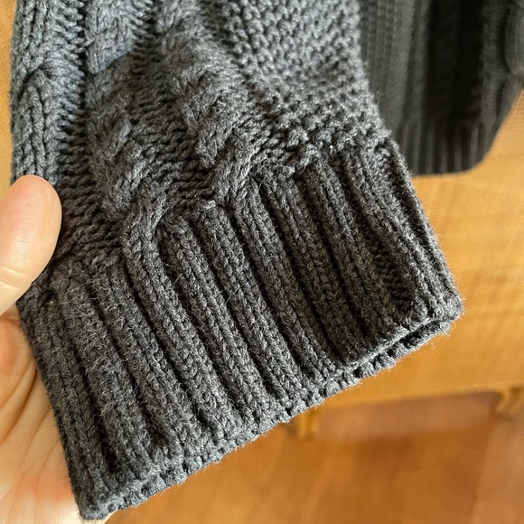 Quince Charcoal Cable Knit Cardigan - Picture 4 of 5